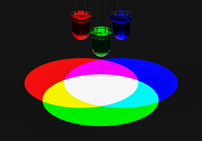 可視光が混ざり合うイメージ画像