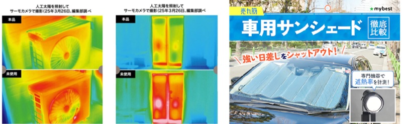 人工太陽照明灯採用実績 遮熱性製品の性能試験
